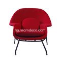 Classic Eero Saarinen Womb Red Cahsmere Lounge kujera